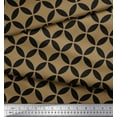 thumbnail image 3 of Soimoi Brown Viscose Chiffon Fabric Circle Art Geometric Fabric Prints By Yard 42 Inch Wide, 3 of 3