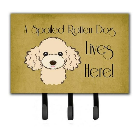 Carolines Treasures BB1506TH68 Buff Poodle Spoiled Dog Lives Here Leash & Key Holder