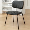thumbnail image 4 of FOWEOAIU Modern Dining Chairs, Leather Upholstered Side Chairs for Kitchen Dining, Black (Set of 2), 4 of 12