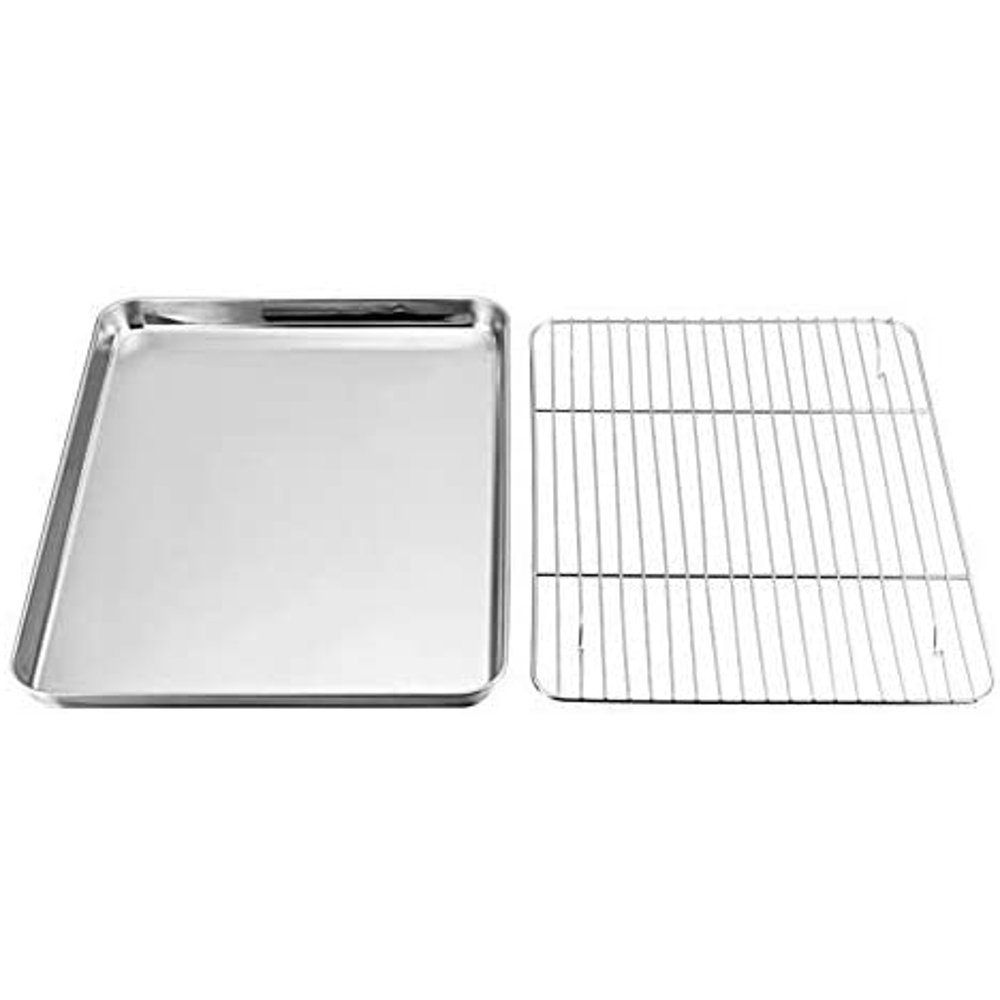Oven Tray Cooling Rack, Baking Non Stick Baking Roasting Pan Dish
