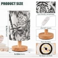 thumbnail image 3 of Black and White Tiger Jungle Table Lamp USB Bedside Desk Nightstand Lamp Printed Gifts Small Lamp Wood Base for Bedroom Living Room Kids Room College Dorm, 3 of 7