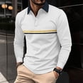 thumbnail image 2 of Cathalem Men Polo Shirt Long Sleeve Men's Polo Shirts Long Sleeve Classic Fit Casual T-Shirt Performance Golf Shirts(White,XL), 2 of 4