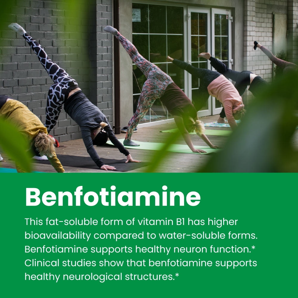 VHC Vitamin B1 Benfotiamine Supplement 600mg Fat-Soluble Thiamine 120 Veggie Capsules