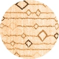 thumbnail image 1 of Ahgly Company Indoor Round Solid Orange Modern Area Rugs, 6' Round, 1 of 1