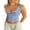 Blue, variant on xiaxaixu Women Vest, Sleeveless V-neck Tie-up Pleated Irregular Summer Tops for Club Party