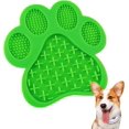 thumbnail image 1 of 1 almohadilla verde para lamer para perros, alimentador lento, ansiedad, cuenco para perros de alimentación lenta, baño, aseo y entrenamiento - patrón de pata de gato verde JM, 1 of 5
