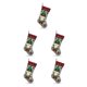 thumbnail image 1 of Injueey Calcetín de Navidad a cuadros, decoración de Navidad, media de felpa no tejida, bolsa colgante para ancianos, fiesta, regalo de Año Nuevo, verde 5piezas Injueey CBP179942, 1 of 4