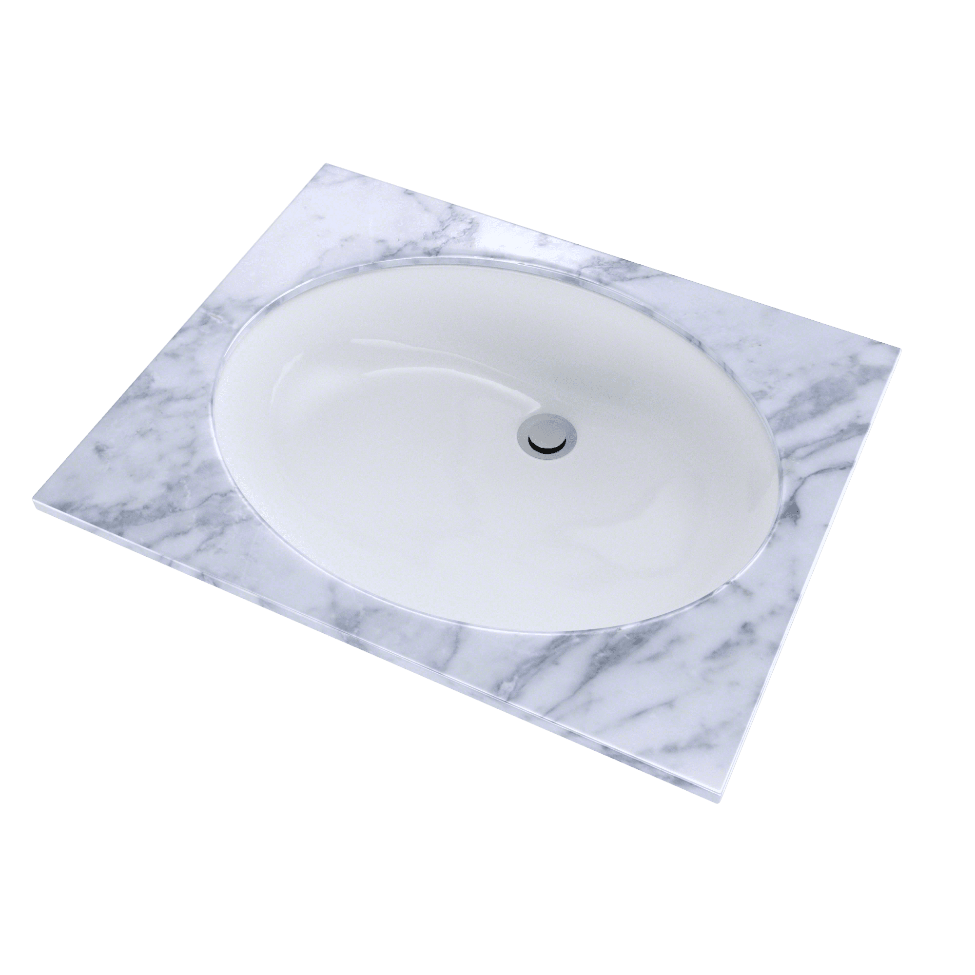 TOTO® Dantesca® Oval Undermount Bathroom Sink with CEFIONTECT, Cotton White - LT597G#01