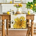 thumbnail image 2 of Beige Bee Sunflower Summer Table Runner, Seasonal Spring Flowers Kitchen Dining Table Decoration for Home Party Decor 13 x 60 Inch, 2 of 6