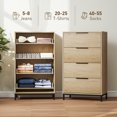 thumbnail image 4 of HOMCOM Commode pour Chambre avec 4 Tiroirs, Commode, Naturel, 4 of 10