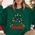thumbnail image 6 of Christmas Trees Sweatshirt for Women Merry and Bright Christmas Shirts Xmas Holiday Party Long Sleeve Pullover Tops, 6 of 7