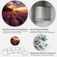 thumbnail image 5 of Designart - Sunrise & Dramatic Clouds Over Lavender Field IV - Farmhouse Metal Circle Wall Art, 5 of 5