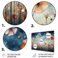 thumbnail image 3 of Designart "Blue Dandelion Floral Euphony III" Floral Metal Wall Art Prints, 3 of 5