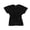 Black - deepblack, variant on bar III Womens Twist Front Basic T-Shirt, Metallic, X-Large