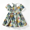 13#Mint Green, variant on Baby Boy Girl Summer Outfits Floral Print Peter Pan Collar Girl Dress Kids Short Sleeve Floral Dress Matching Boy Plaid Suspender Outfit Sets