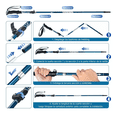thumbnail image 4 of Bastones De Senderismo Trekking Plegables 2 Pzs Azul, 4 of 4