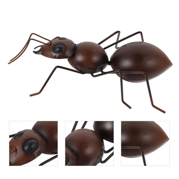 Masteelf Brown Iron Ant Lawn and Balcony Garden Decor, Outdoor Craft Decoration, 1 Piece