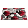 thumbnail image 4 of Well Woven Ruby Yolo Modern Contemporary Red Grey Abstract Shape 2' x 3' Area Rug, 4 of 6