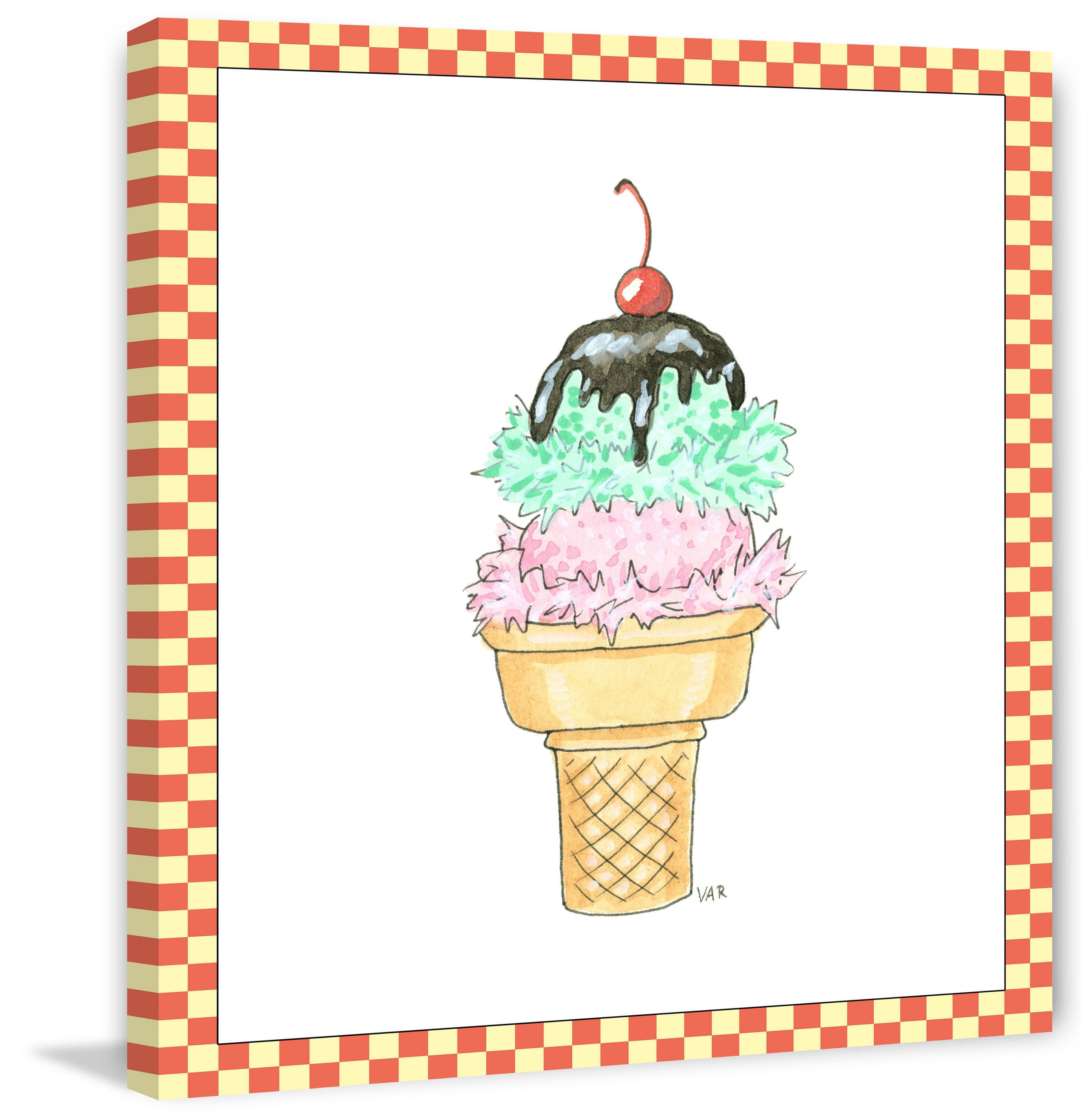 Marmont Hill Ice Cream Parlor I Canvas Wall Art