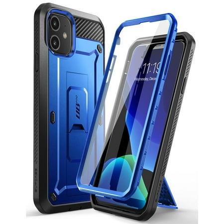 SUPCASE Unicorn Beetle Pro Series Case Designed for iPhone 11 6.1 Inch (2019 Release), Built-in Screen Protector Full-Body Rugged Holster Case (DarkBlue)