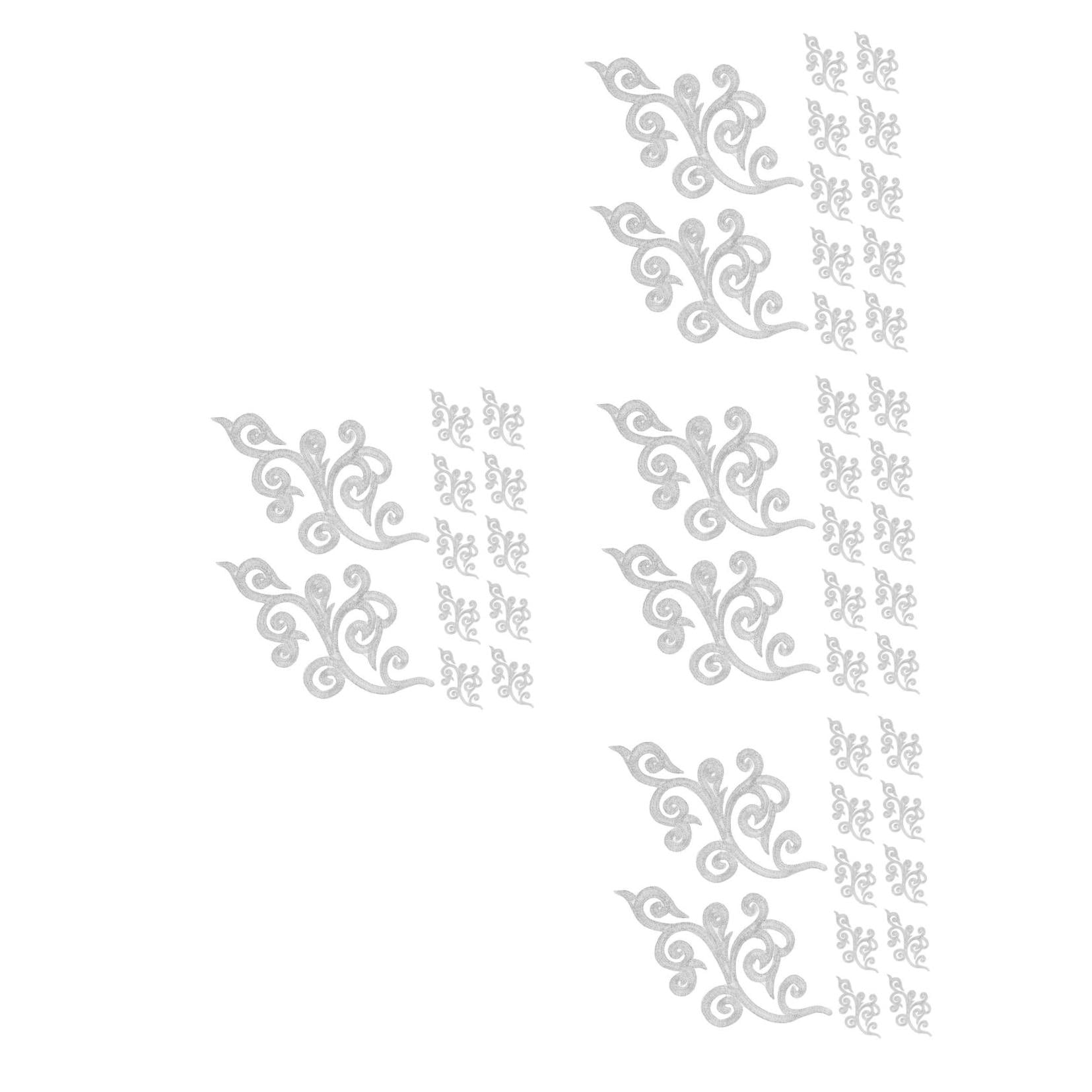 Raindrops 48-Pack Iron-On Fabric Patches for Clothing, Embroidered Appliques, Stickers for Sewing and Embroidery Decoration