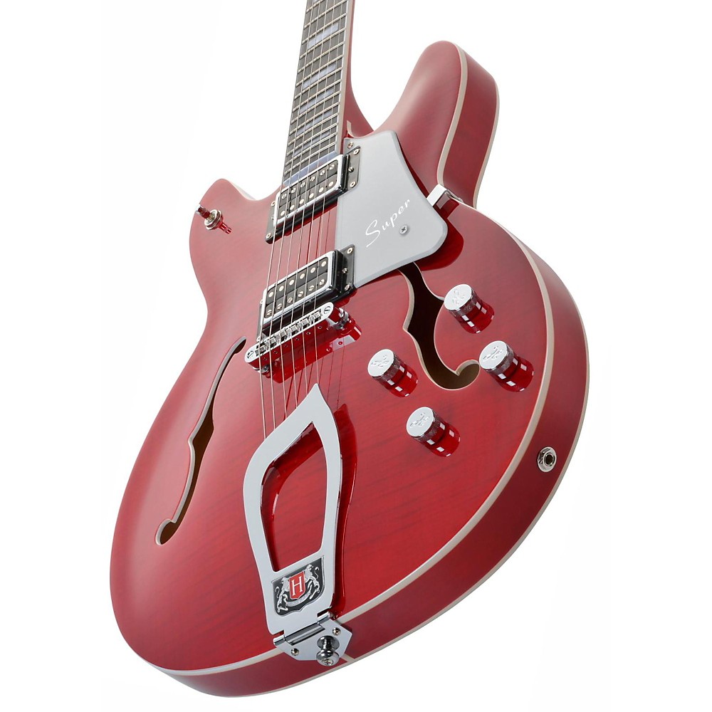 Hagstrom Super Viking Flame Maple Electric Guitar Transparent Wild Cherry