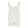 thumbnail image 6 of Womens Pajamas Set 2 Piece Ruffle Pj Soft Tank Top and Shorts Sleepwear Set Bridal Pajama for Women Set, 6 of 6