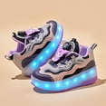 thumbnail image 6 of Kids Wheels Shoes with Lights Rechargeable Roller Skates Shoes Retractable Wheels Shoe LED Flashing Sneakers for Girls Boys Gift, 6 of 13