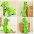 thumbnail image 4 of WOYY Toddler Boys Dinosaur Romper Soft Flannel Hooded Jumpsuit Zipper Onesies, Sizes 2-3T, 4 of 4