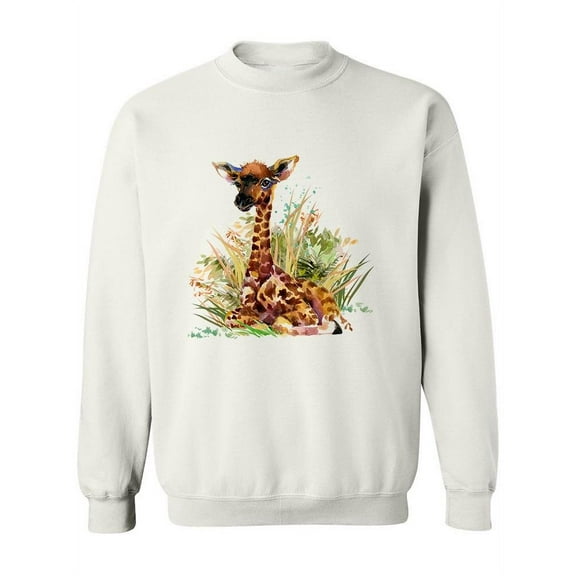 Cute Giraffe In Nature Sweatshirt Women -Image by Shutterstock, Female XX-Large