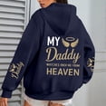 thumbnail image 2 of Bibifish Womens Drawstring Hoodies With Letter Print Angel Wing Sleeve Hoodies With Pocket Oversized Fit Casual Memorial Daily Wear Hoodies, 2 of 6