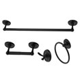 thumbnail image 1 of Kingston Brass BAK312478MB Victorian Bathroom Accessory Set, Matte Black - 4 Piece, 1 of 1
