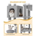 thumbnail image 2 of Hzuaneri Cat Tree, 75" Tall Multi‑Level Indoor Cat Tower with Scratching Posts, Baskets & Condos, Light Grey, 2 of 9