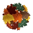 thumbnail image 2 of Fievgin 15" Round Fall Placemats, Thanksgiving Embroidered Maple Leaf Placemats with Cutwork Design for Harvest Holiday Table Decor, 2 of 8