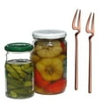 thumbnail image 4 of 18/8 Stainless Steel Modern Mini Fruit Appetizer Forks and Dessert Spoons Set (4 Forks + 4 Spoons), 4 of 5