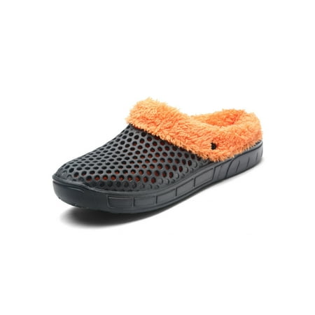 

Wazshop Men s Women s Lined Clogs Waterproof Winter Slippers Garden Shoes Warm Fuzzy House Shoes Home Slippers Mules Indoor Outdoor