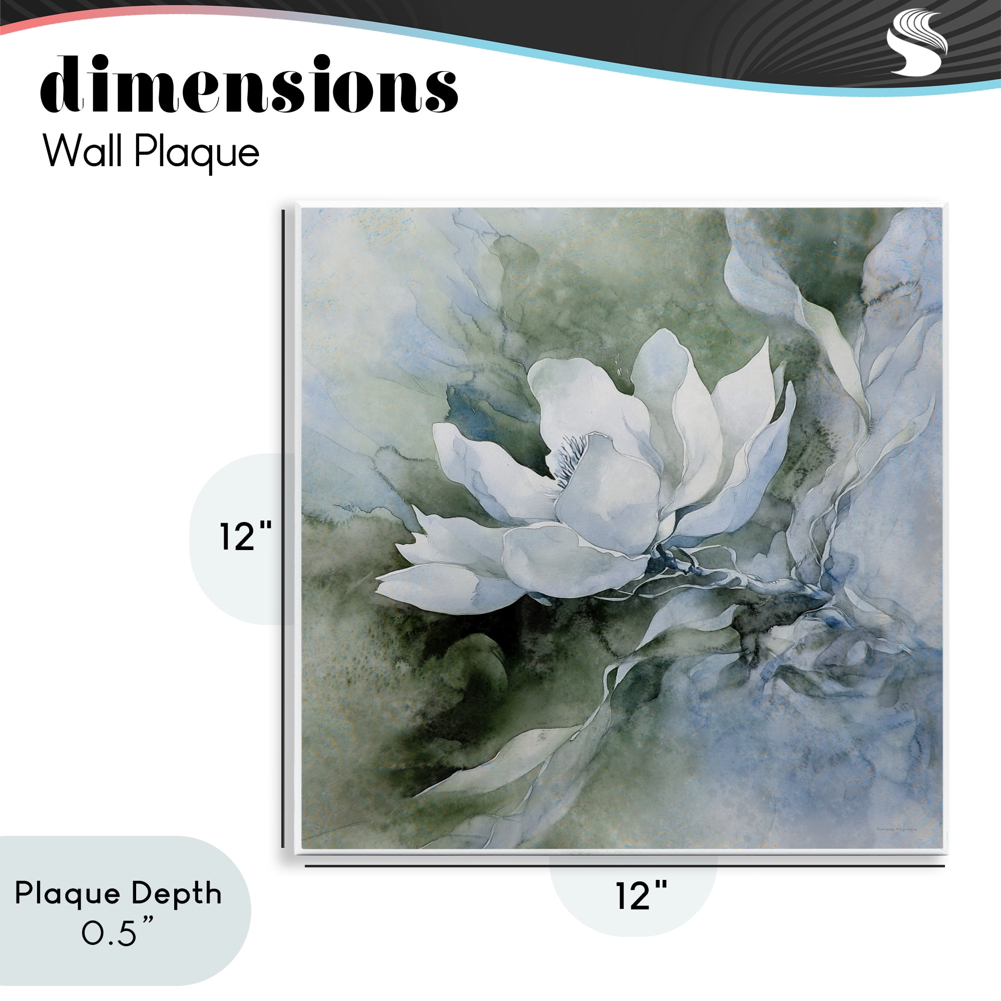 Stupell Industries Fluid Whimsical Flower Wall Plaque Art, design by Svetlana Aleynikova