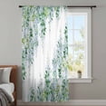 thumbnail image 4 of Sage Green Wisteria Sheer Curtains 72 Inches Long, Sprinng Summer Pastoral Botanical Light Filering Curtains, Breathable Simi Curtain Privacy Drapes for Living Room Bedroom Window Treatment, 4 of 8