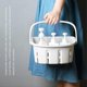 thumbnail image 3 of Plastic Shower Caddy Tote - Hanging Bathroom Organizer with Handle, Portable Storage Basket Bin, 3 of 4