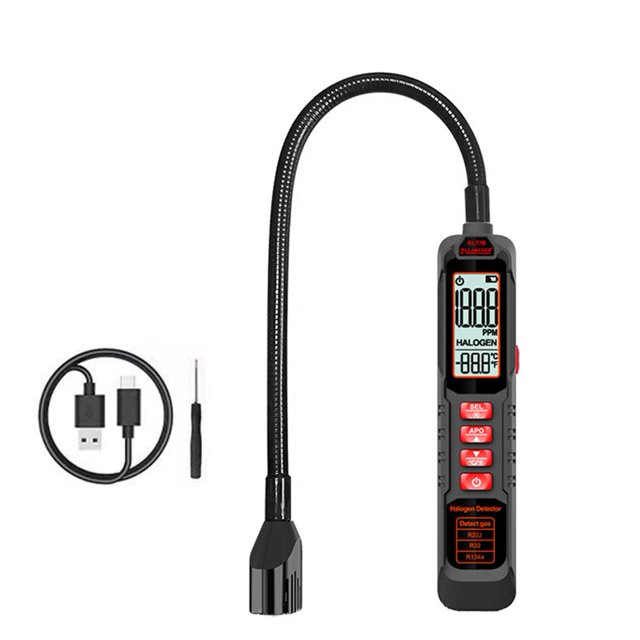 Testeur de Fuite de Gaz Réfrigérant ZL77 0-1000PPM Conditionnement CFC HC HVAC HFC Réfrigérant HCFC H9M9 HFO