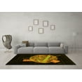 thumbnail image 3 of Ahgly Company Indoor Rectangle Oriental Yellow Modern Area Rugs, 5' x 7', 3 of 4