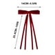 thumbnail image 3 of 5 lazos navideños de terciopelo burdeos | Mini cintas decorativas navideñas con base metálica | Ideales para coronas, papel de regalo, regalos de fiesta, bolsas de dulces, decoración del hogar y, 3 of 4