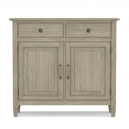 Simpli Home - Connaught Transitional Solid Wood Entryway Storage Cabinet - Distressed Gray