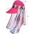 thumbnail image 2 of Women Sun Hats UPF 50 Sun Protection Hat Summer Outdoor Neck Shield Flap Visor Hat Ponytail Hats Wide Brim Beach Hat, 2 of 8