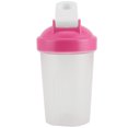 thumbnail image 3 of Botella de batido de 400ML, botella de proteína de plástico, hervidor de agua para Fitness, taza deportiva sin BPA, color rosa, 3 of 5