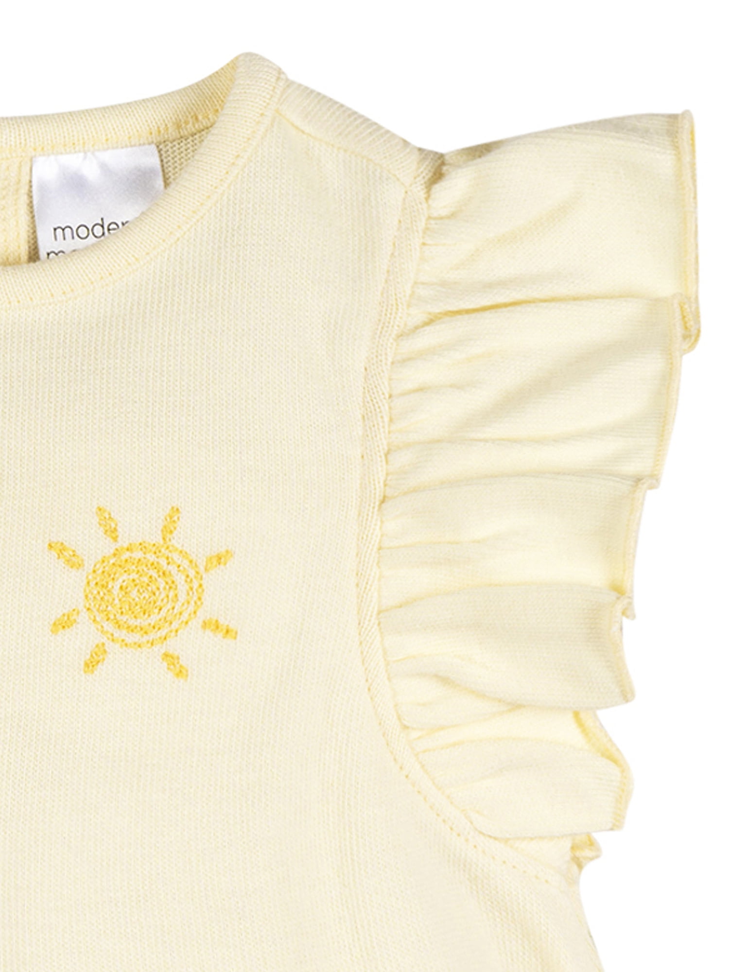 Modern Moments by Gerber Baby Girl Organic Dumpling Romper, Sizes 0/3 Months - 24 Months