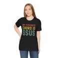 thumbnail image 5 of My Favorite Chord is Gsus retro Christian Guitar player pun Unisex T-shirt, 5 of 7