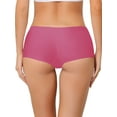 thumbnail image 3 of NOMADIC NOOK Women's Boyshorts Underwear Unlined Invisible Mid Waist Stretch Solid Panties 2 Packs, 3 of 4