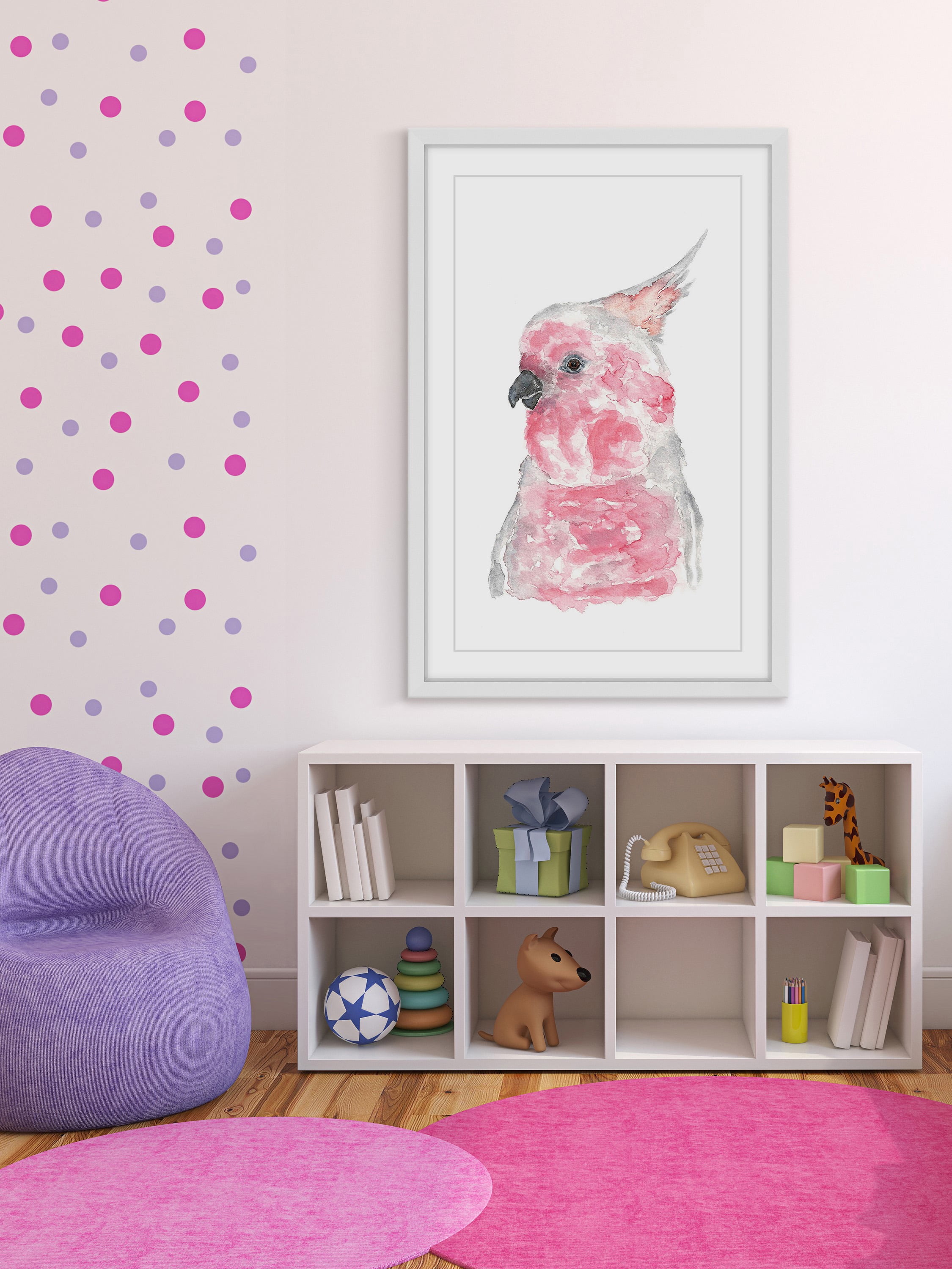 "Major Mitchell's Cockatoo" Framed Painting Print