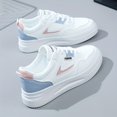 thumbnail image 2 of Zapatillas de deporte casuales y de moda para mujer, zapatos de skate con bloque de color con parche de letras, zapatos bajos con cordones, 2 of 3